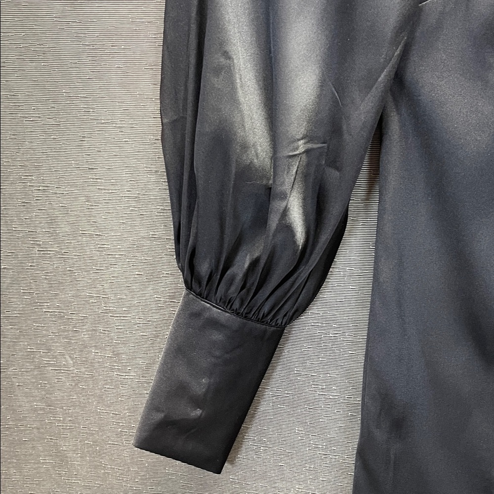 Banana Republic Elegant Black Satin Mini Dress - Picture 6 of 10